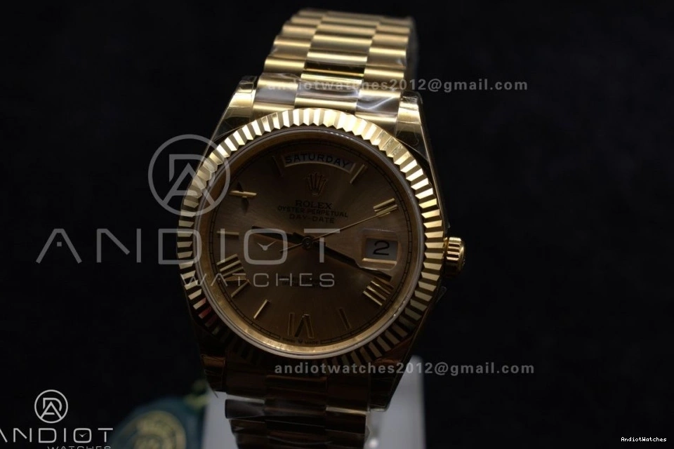Dial DayDate GSF Bracelet on OnTrend Gold Roman RG Weight 390 40 Gain President A 0704